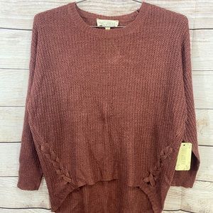 Open knitting Sweet Wanderer crew neck sweater